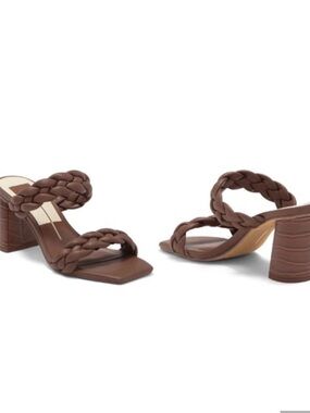 Dolce Vita Paily Braided Two-Strap Mule in Brown